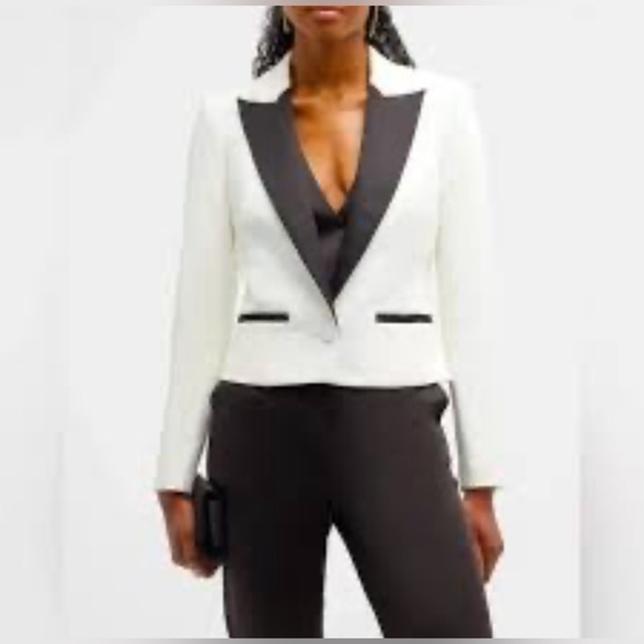 L’AGENECE WOMEN’S Scarlet Crop Blazer Jacket, Size 8, $750 - Picture 5 of 12